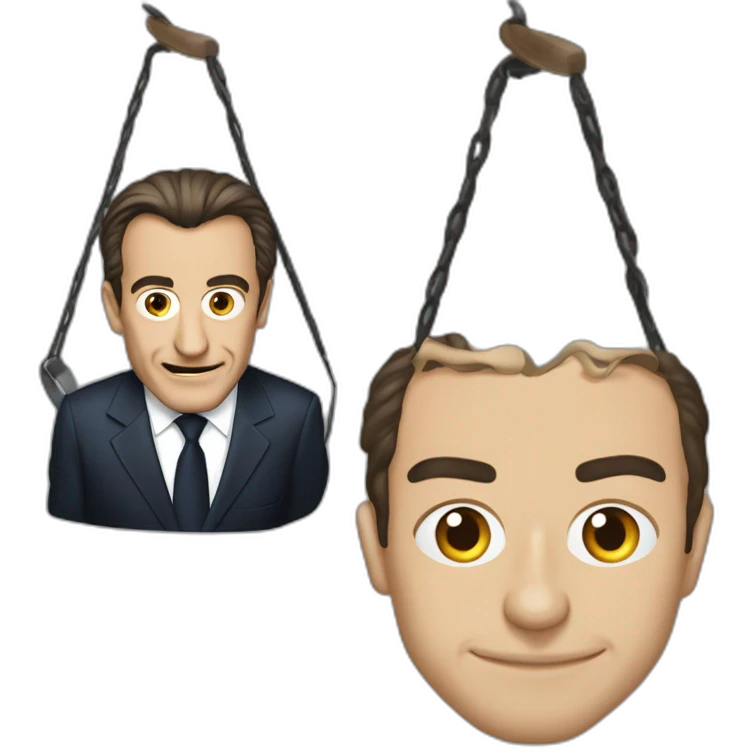 Sarkozy hanging l’Adjani emoji