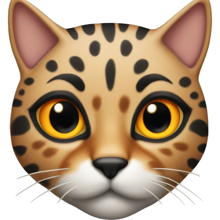 carey cat face spots black orange  emoji