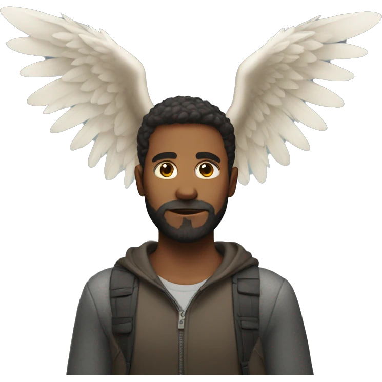 boy with large wings and beard emoji