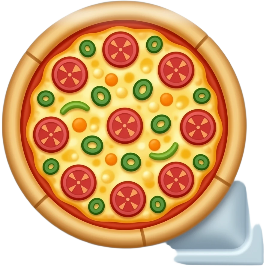 vector flat Packaged Frozen Pizza and Vegetables emoji