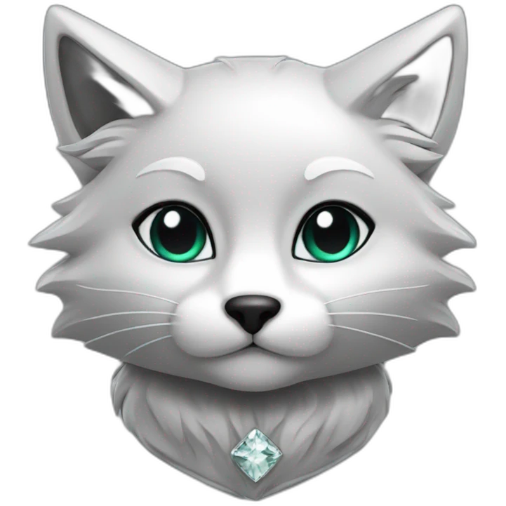 cat fox silver emoji