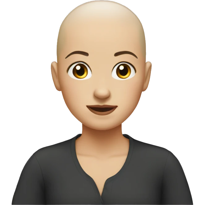 bald girl emoji