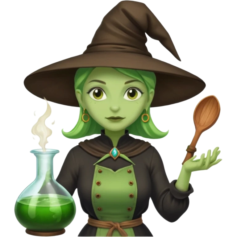 green witch cooking potion emoji
