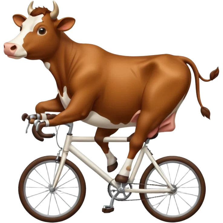Cow on a cycle emoji