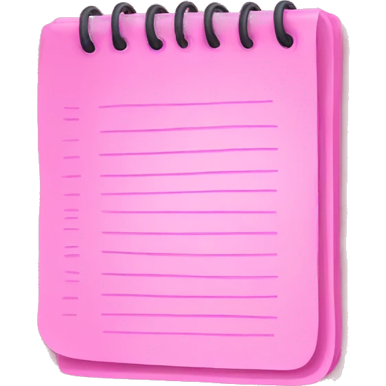 pink notepad emoji