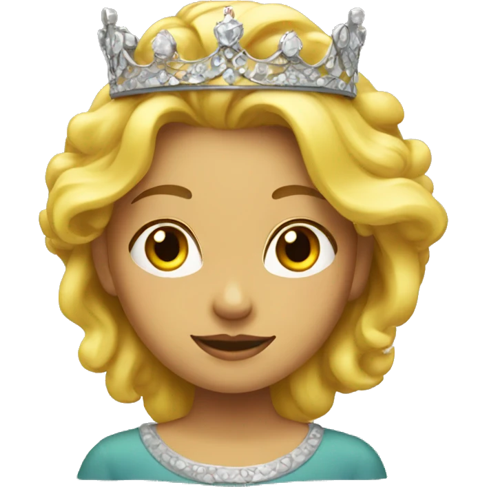 crowned lady yellow-haired girl emoji