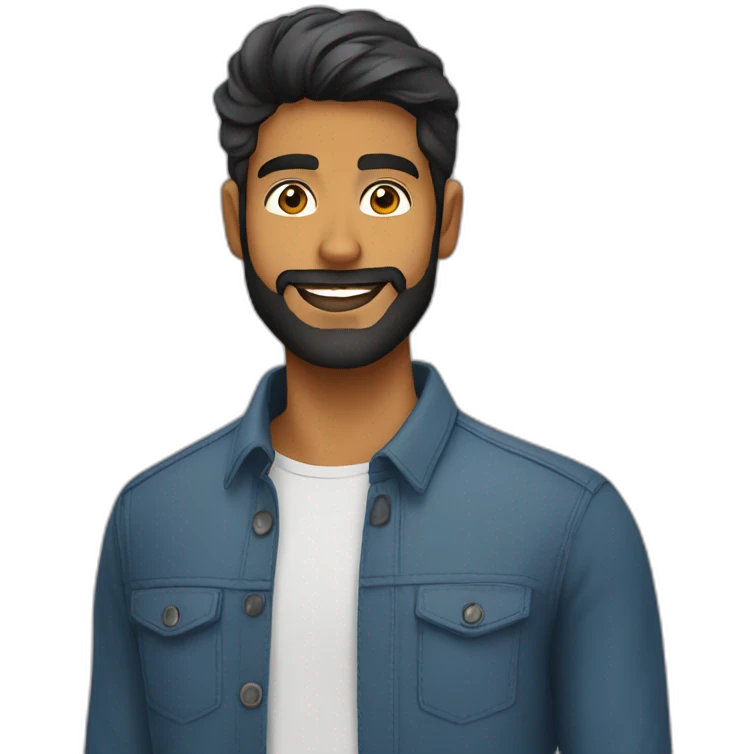 sri lankan 25 year old handsome and stylish guy with a beard emoji