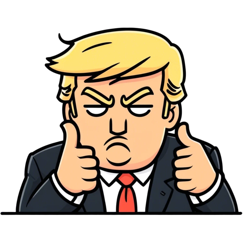 Donald trump flicking someone off emoji