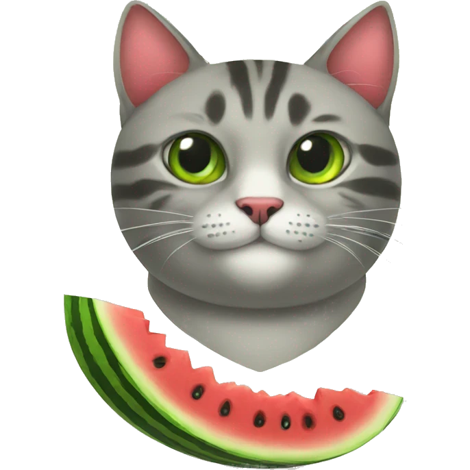 Watermelon cat emoji