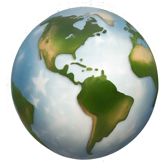 a globe with connection from sakhalin island to usa emoji