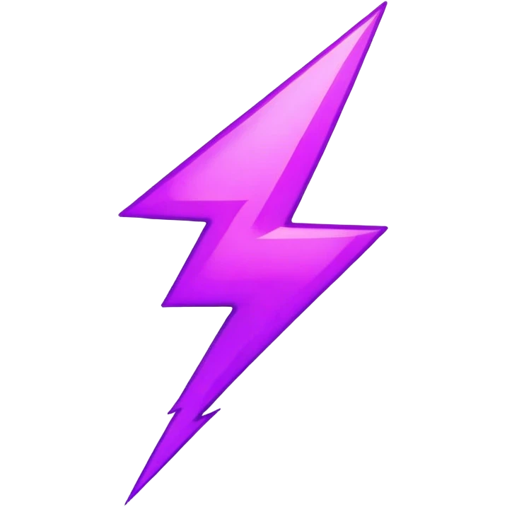 purple lightbolt flash emoji