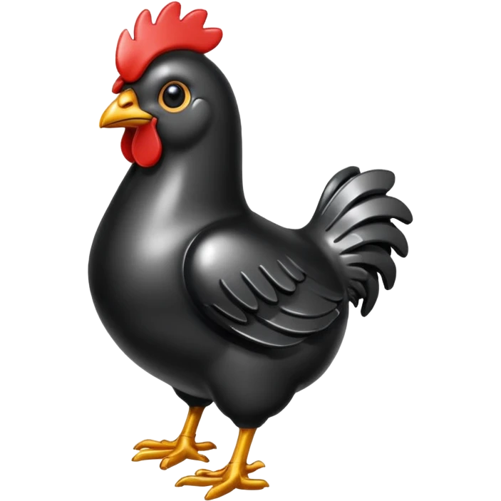 coal metal chicken emoji