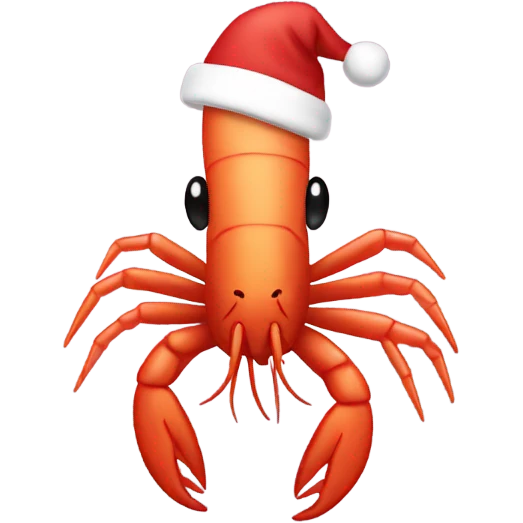 Christmas shrimp emoji