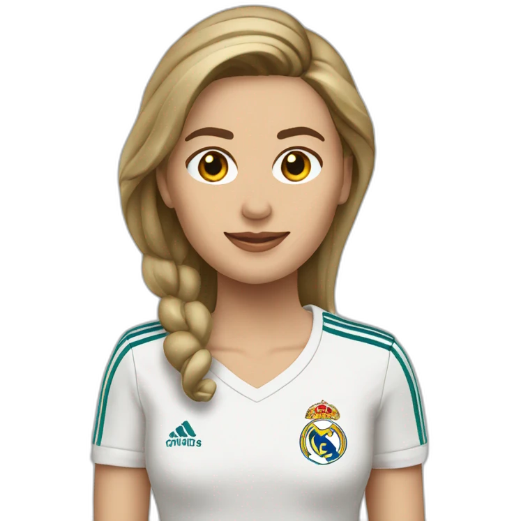 Mujer Aficionada francesa Del Real madrid emoji