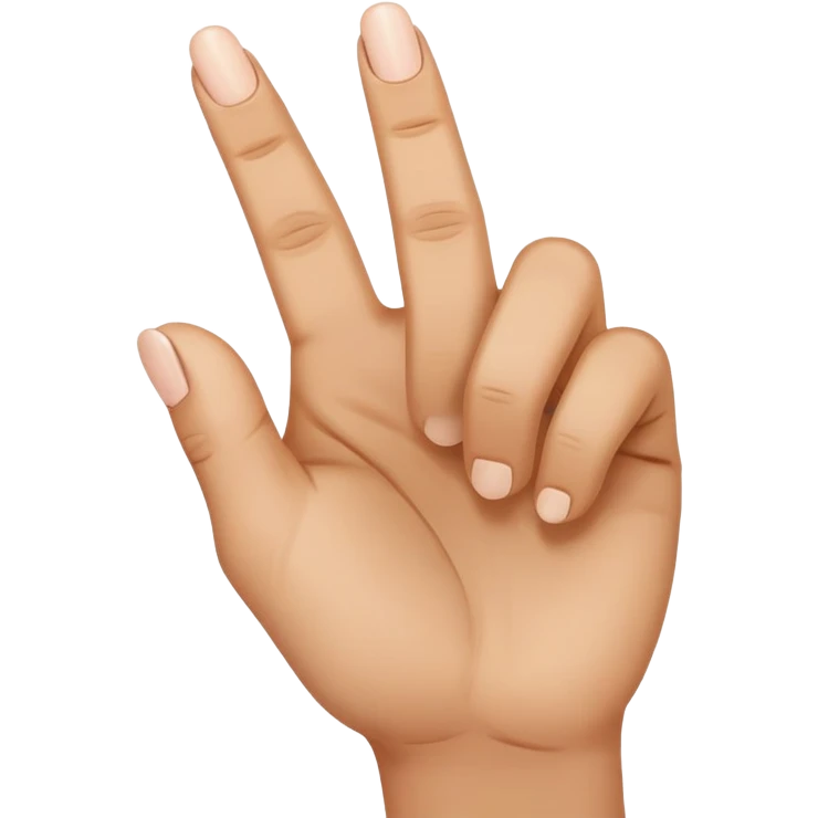 Someone holding a middle finger up emoji