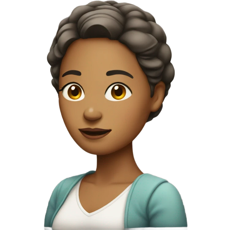 Mujer con iPhone  emoji