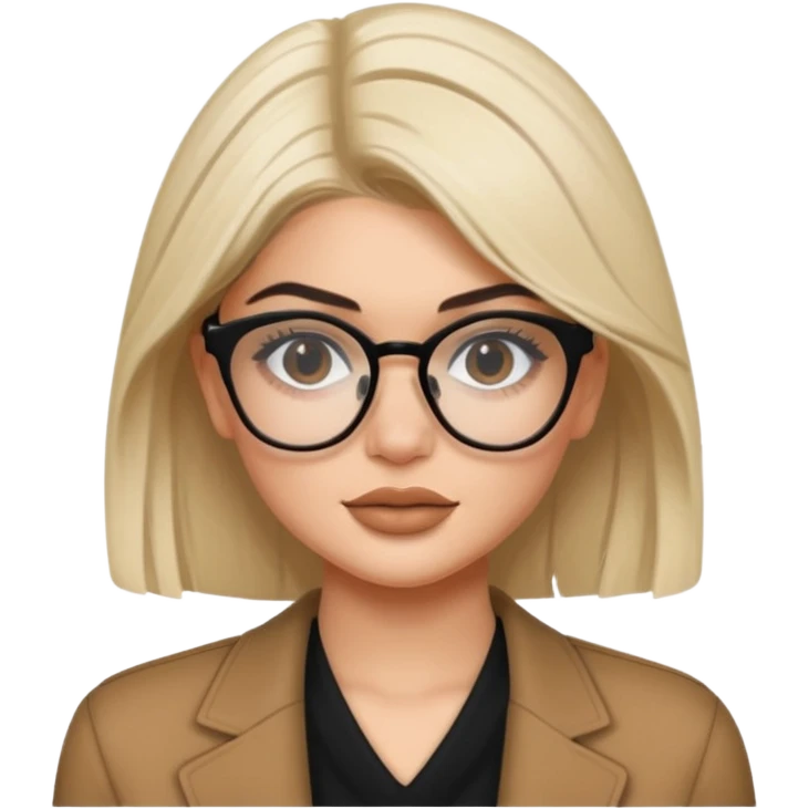 kylie jenner with glases emoji
