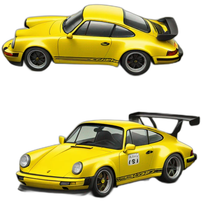 yellow porsche drifting emoji
