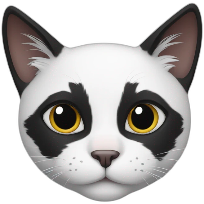 White and black cat emoji