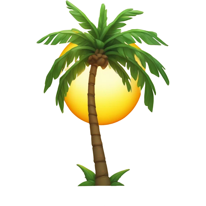Palmtree and Sun emoji