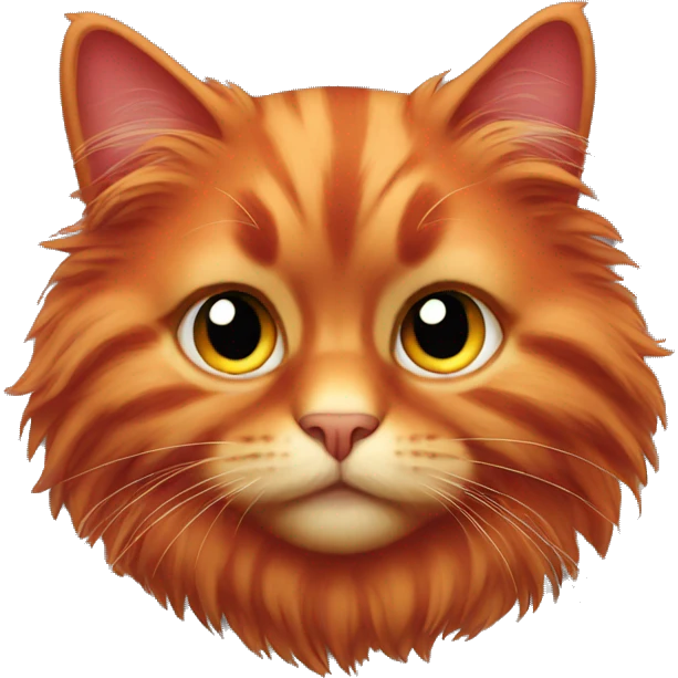 Red fluffy cat emoji