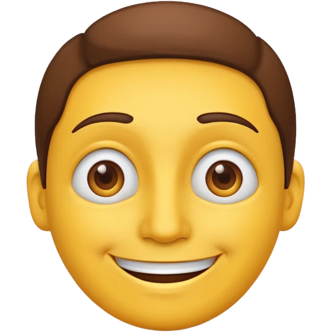 Create a yellow face nodding  emoji
