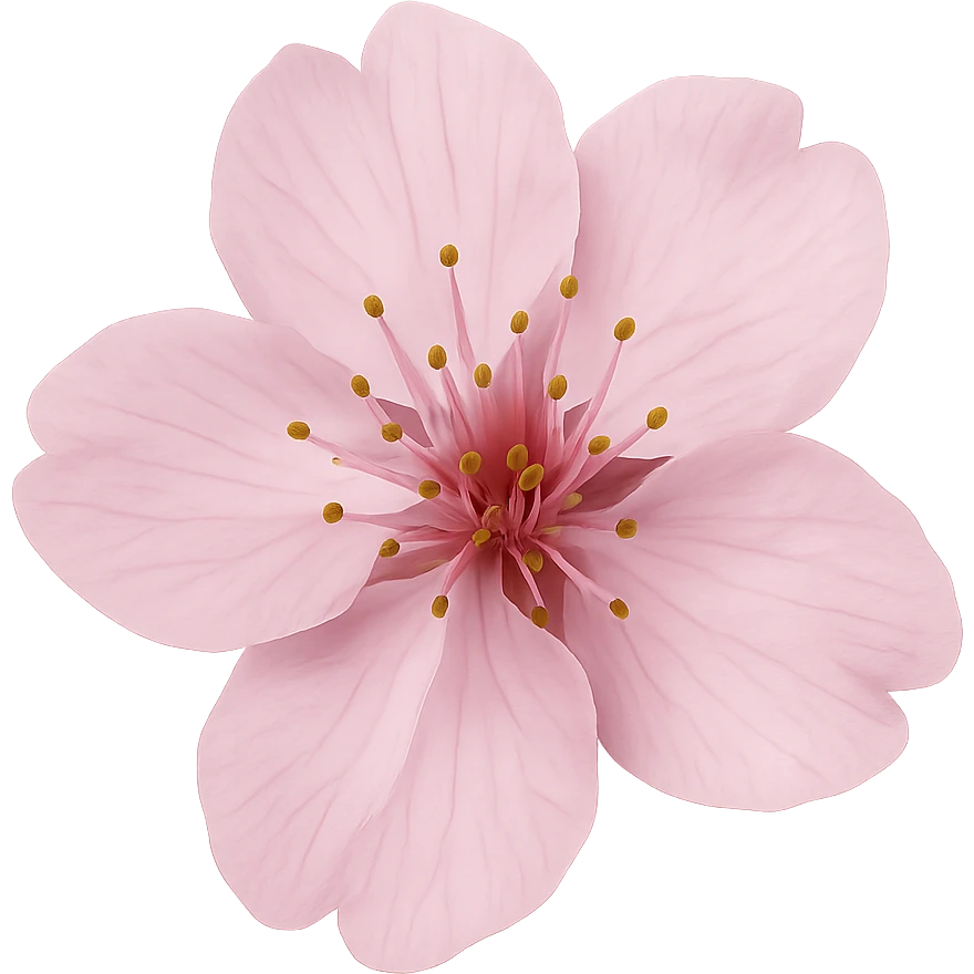 pink cherry blossom, no background emoji