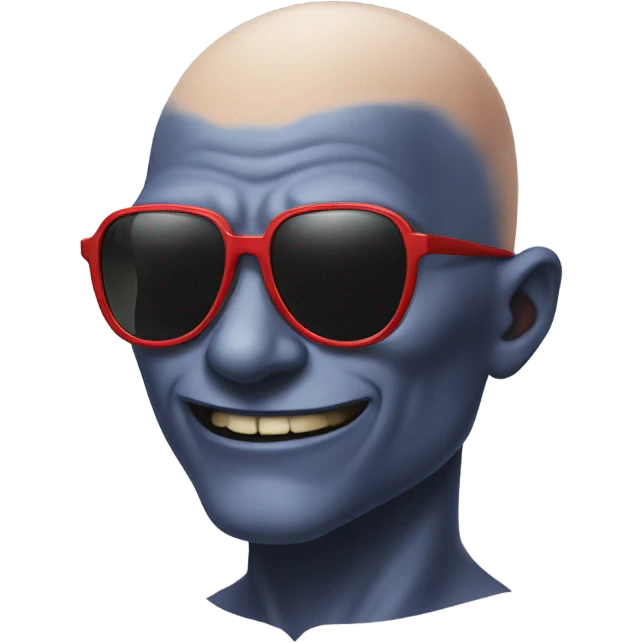 A bald demon wearing sunglasses  emoji