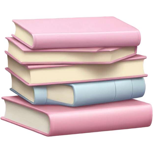 pastel pink books  emoji