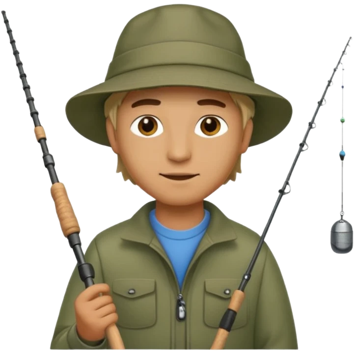 man casting a fishing rod emoji