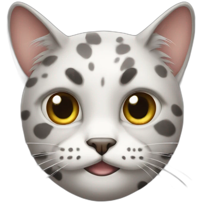 dirty and ugly cat with white spots emoji