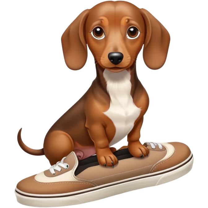 Dachshund wearing Vans  emoji