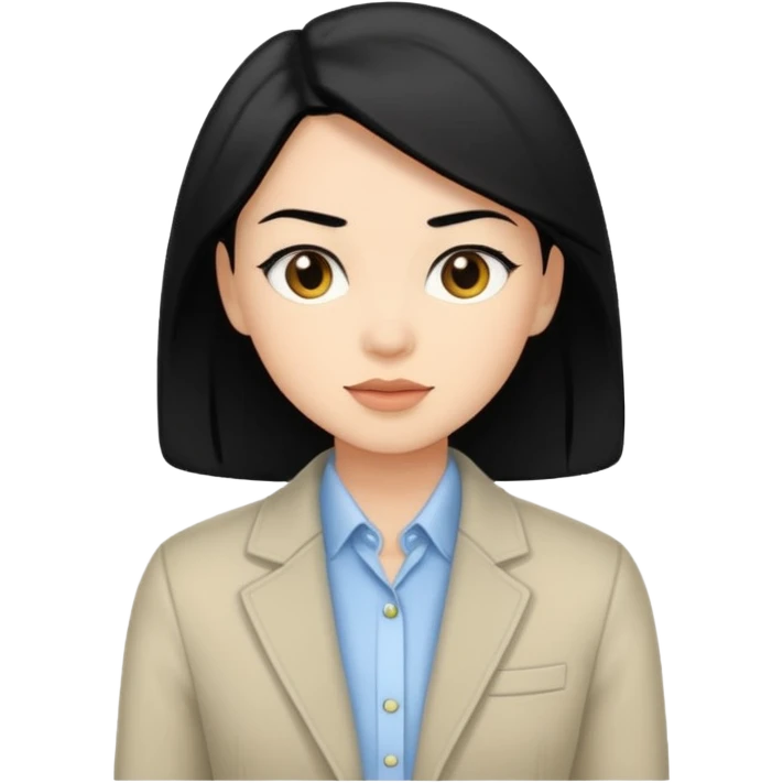 black hair, pretty bratz baddie emoji