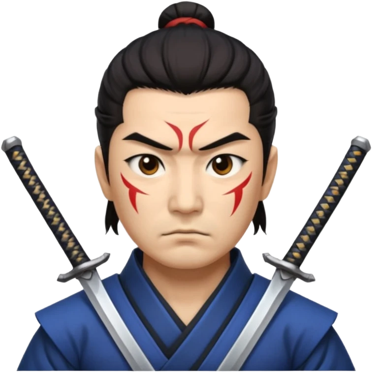 japanese sword master warrior face emoji