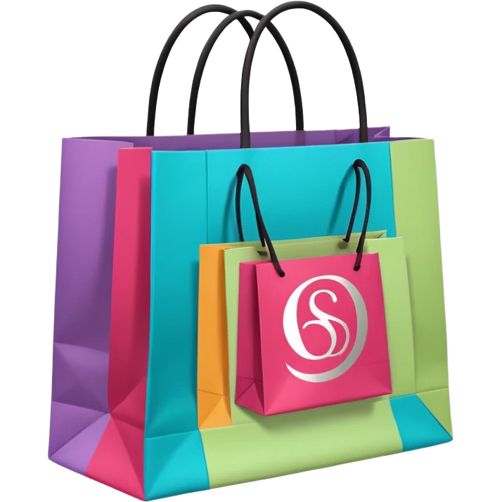 sephora and lululemon shopping bags emoji