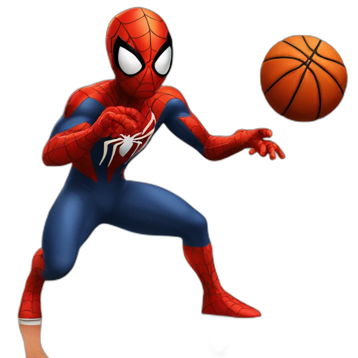 Spiderman plays Basketball emoji