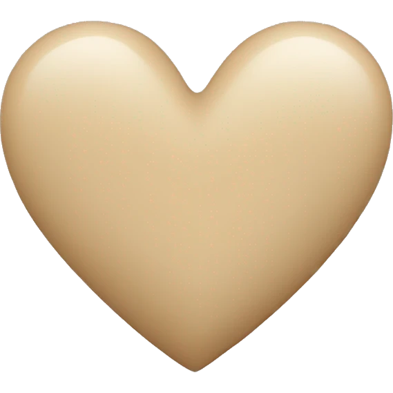 Beige heart emoji