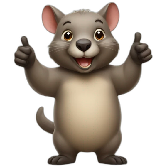Wombat thumbs up emoji