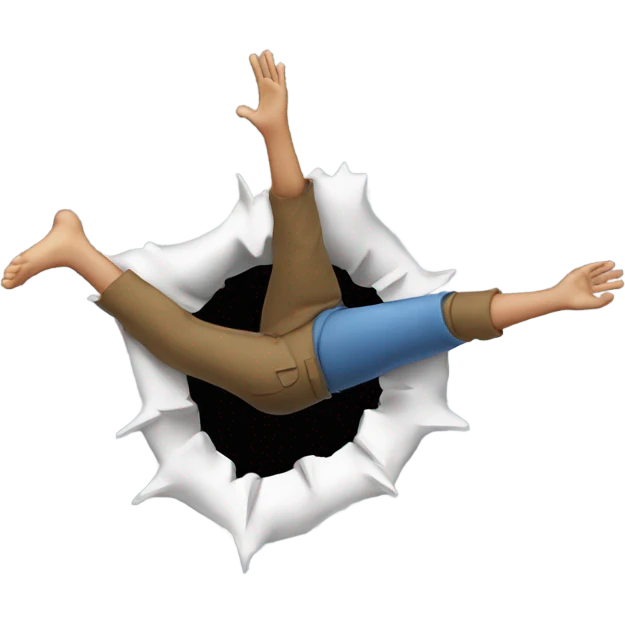 person jumping in a hole emoji