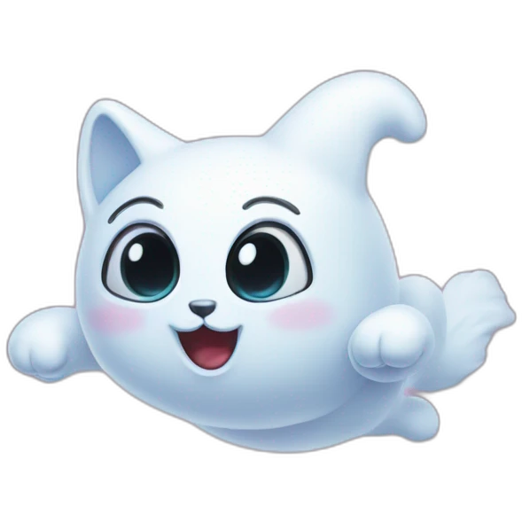 ghost-floating-in-the-air-kitty emoji