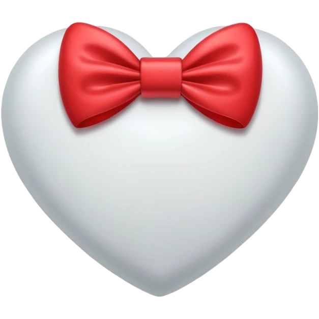 heart with a bow, white emoji
