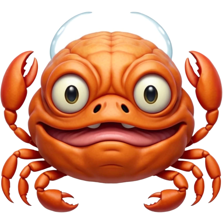 a crabadabadooda face, big eyes, tubblewubble, loolaapapoo, very wrinkly, bingblogo, crab,  SCREAMING, SCARES, WRINKLY, WRINKLES, sloopa, small mouth loobadooba, consquinto, lalalalabingbong, glossy eyes, maalardo , MAMAMALRHEGVXOSU, HDDISHIAGDUEHAIDYDTBWCAXCXZZXOXOSBSJWK emoji
