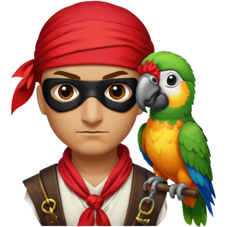 pirate and parrot emoji