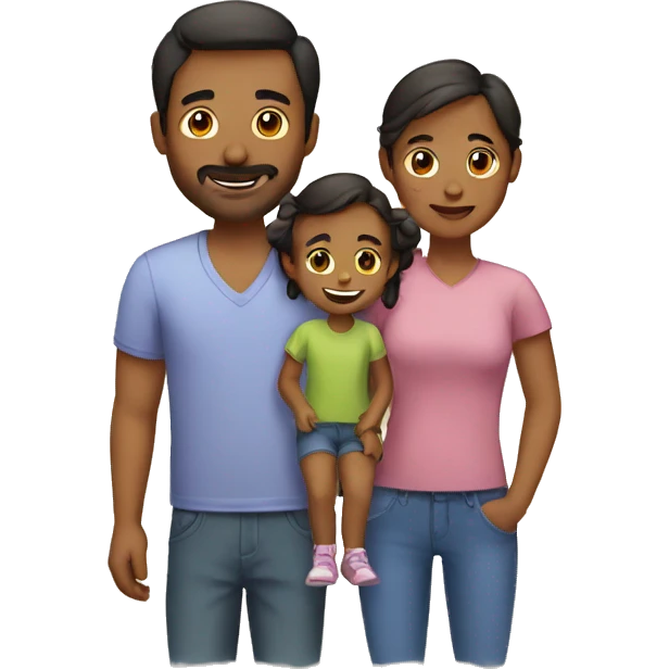 family two men plus daughter emoji