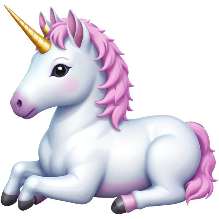Unicorn laying in the sun  emoji