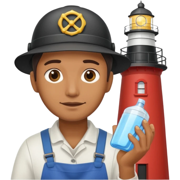 lighthouse Keeper cleaning lens emoji