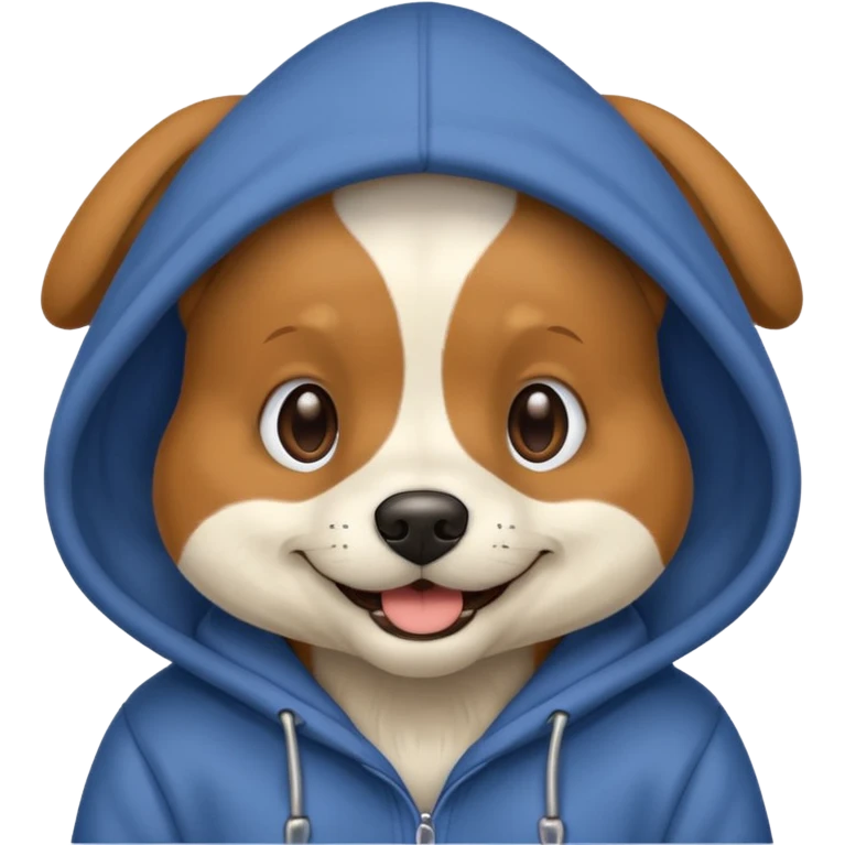 dog wearing a hoodie  emoji