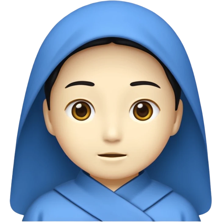 산타 모자를 쓰지 않은 대머리 젊은 산타 얼굴 정면 emoji