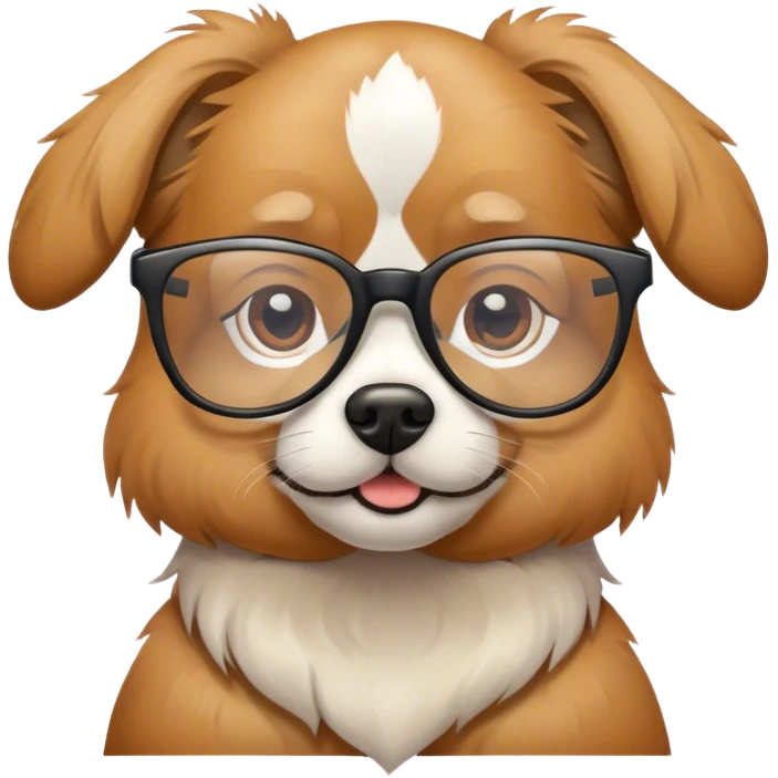 Perro con lentes  emoji
