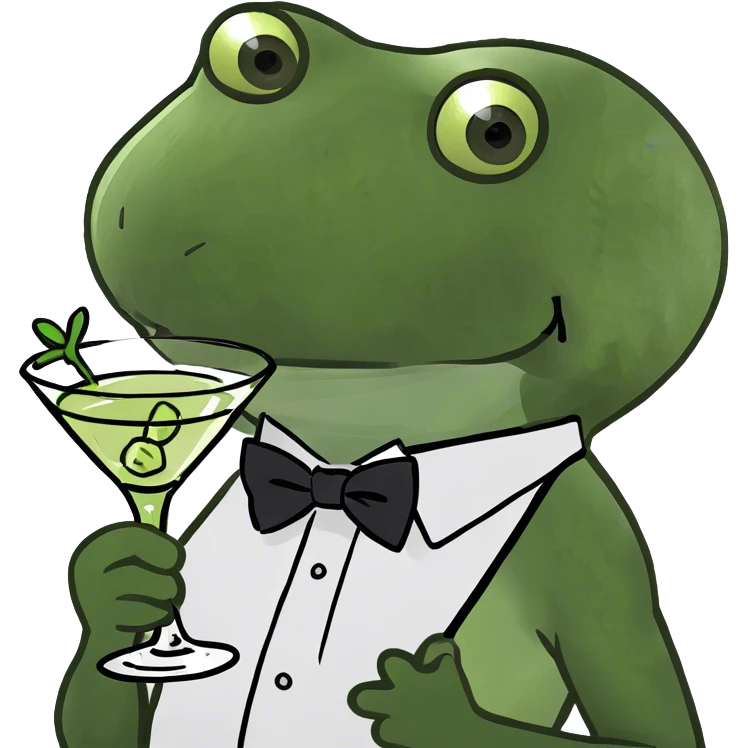 martini with a smirk face emoji